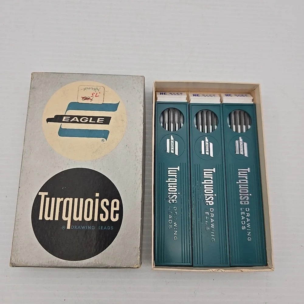 Berol Turquoise Eagle Drawing Lead #2375 3H Dozen Art Drafting Pencil Mechanical